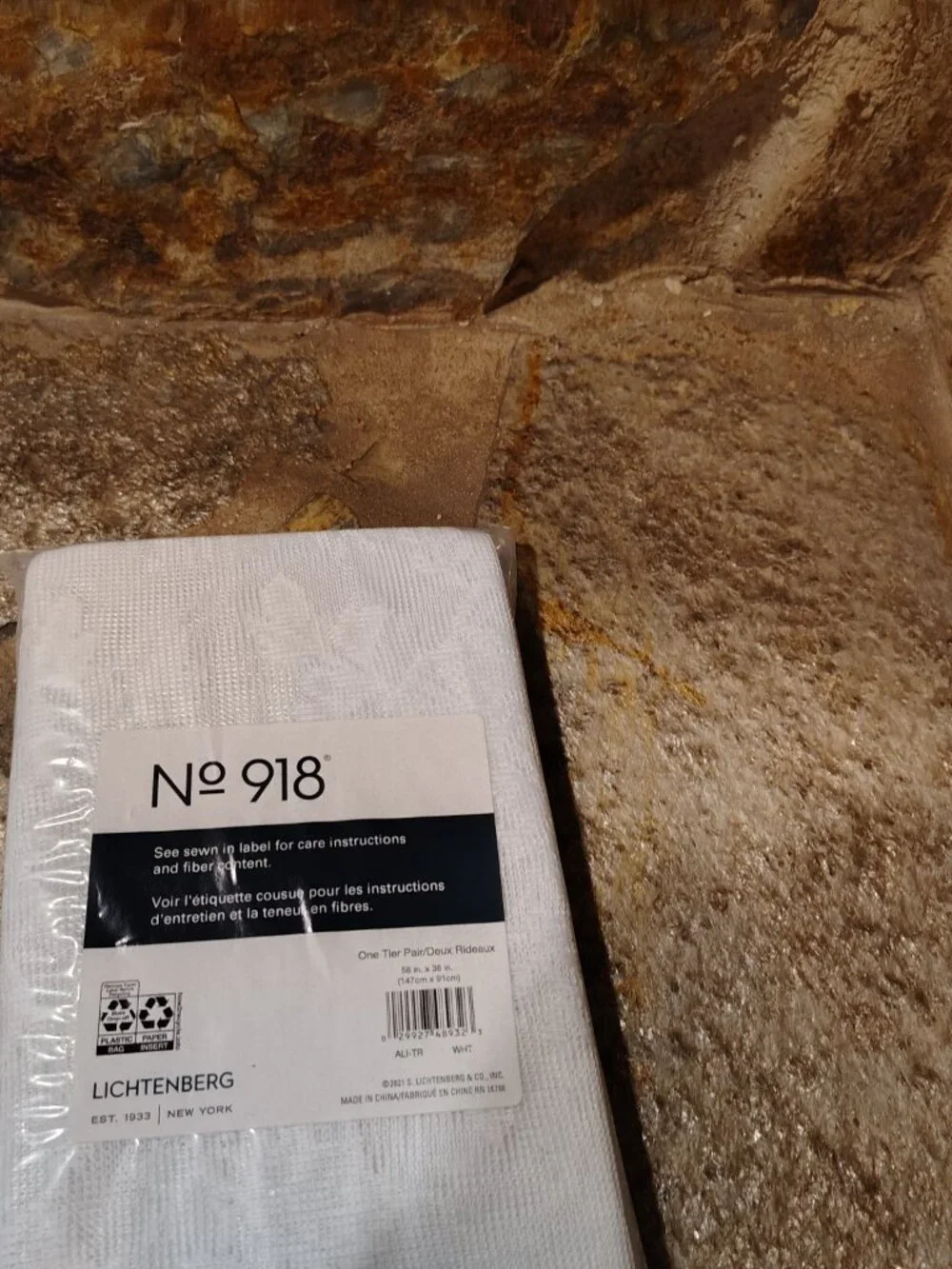 No 918 Lichtenberg White Lace One Tier Pair NIP Brand New 58
